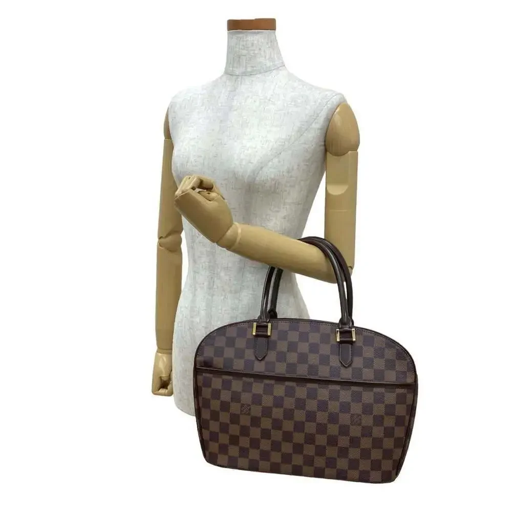 LOUIS VUITTON Brown Damier Leather Boston Bag